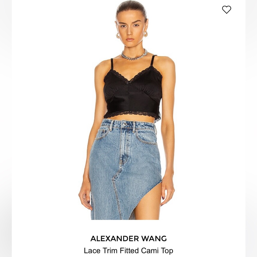 ALEXANDER WANG
Lace Trim Fitted Cami Top